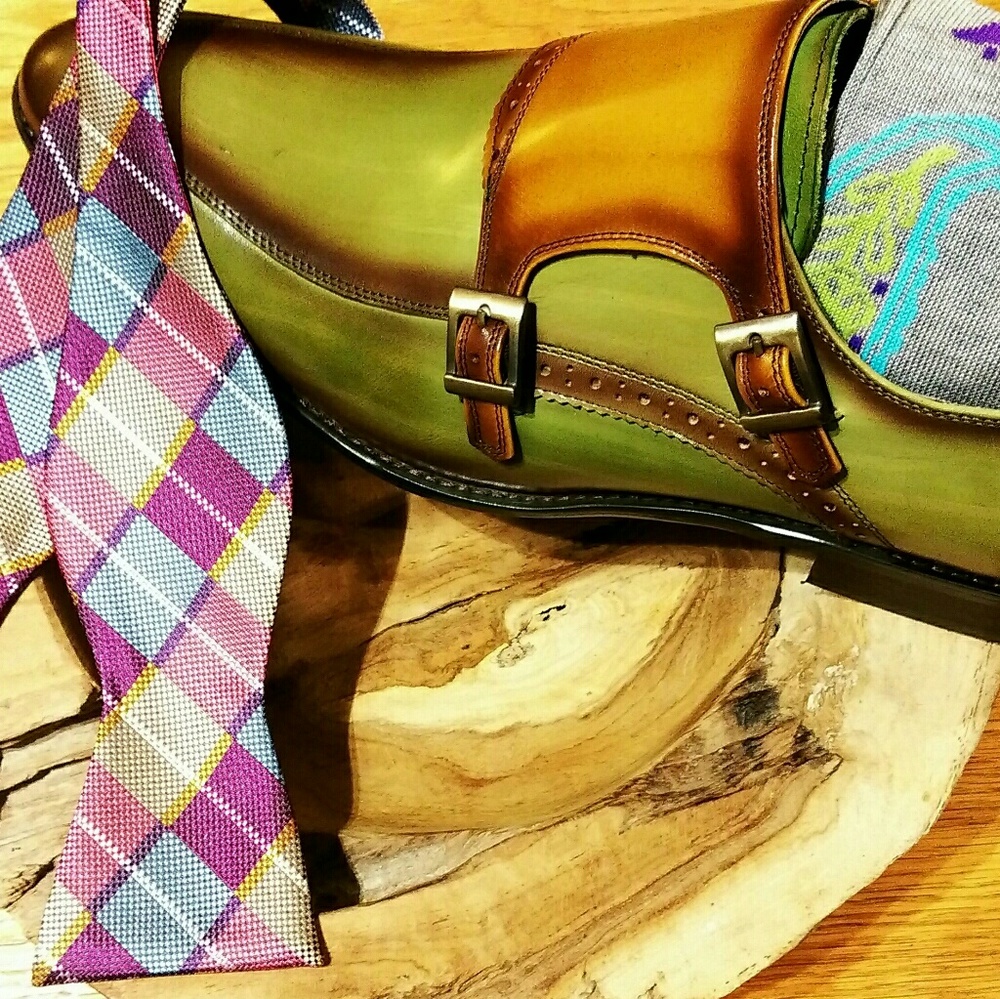 Double Monkstrap, Self Bow, with Lapel Accent